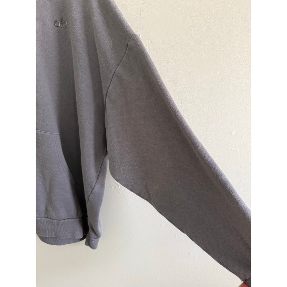 ALO Yoga Oversized Hooded Sweatshirt - Gray - Picture 5 of 13